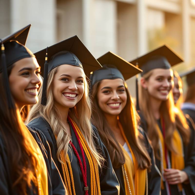 Alunos formados sorrindo