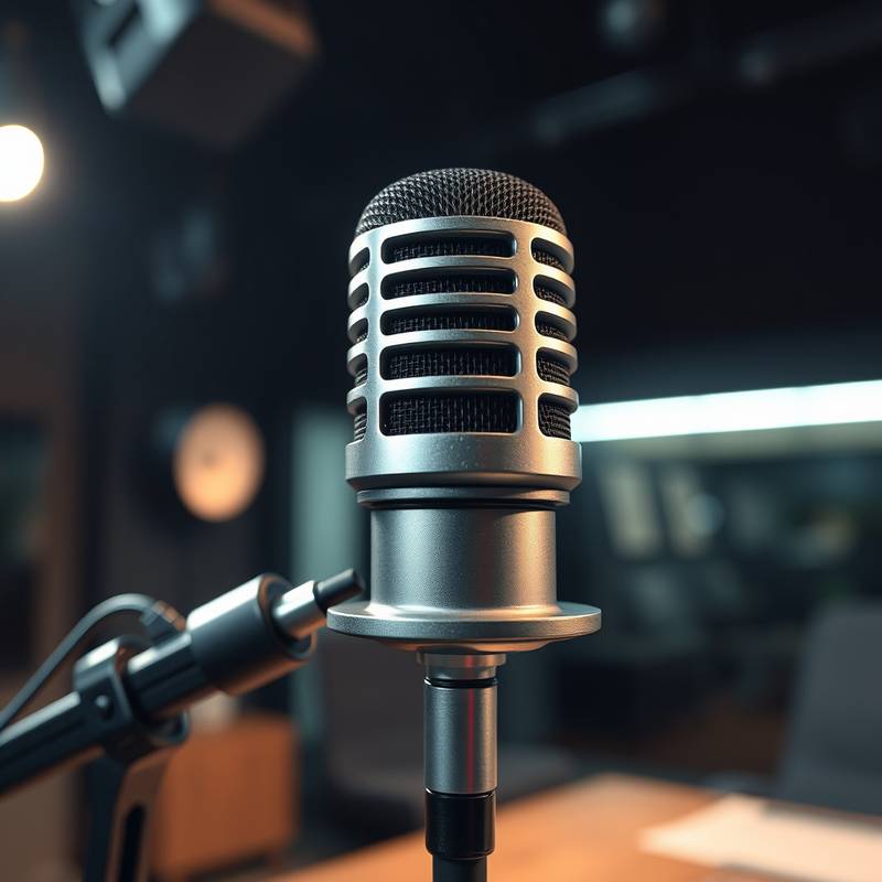 Microfone de podcast profissional